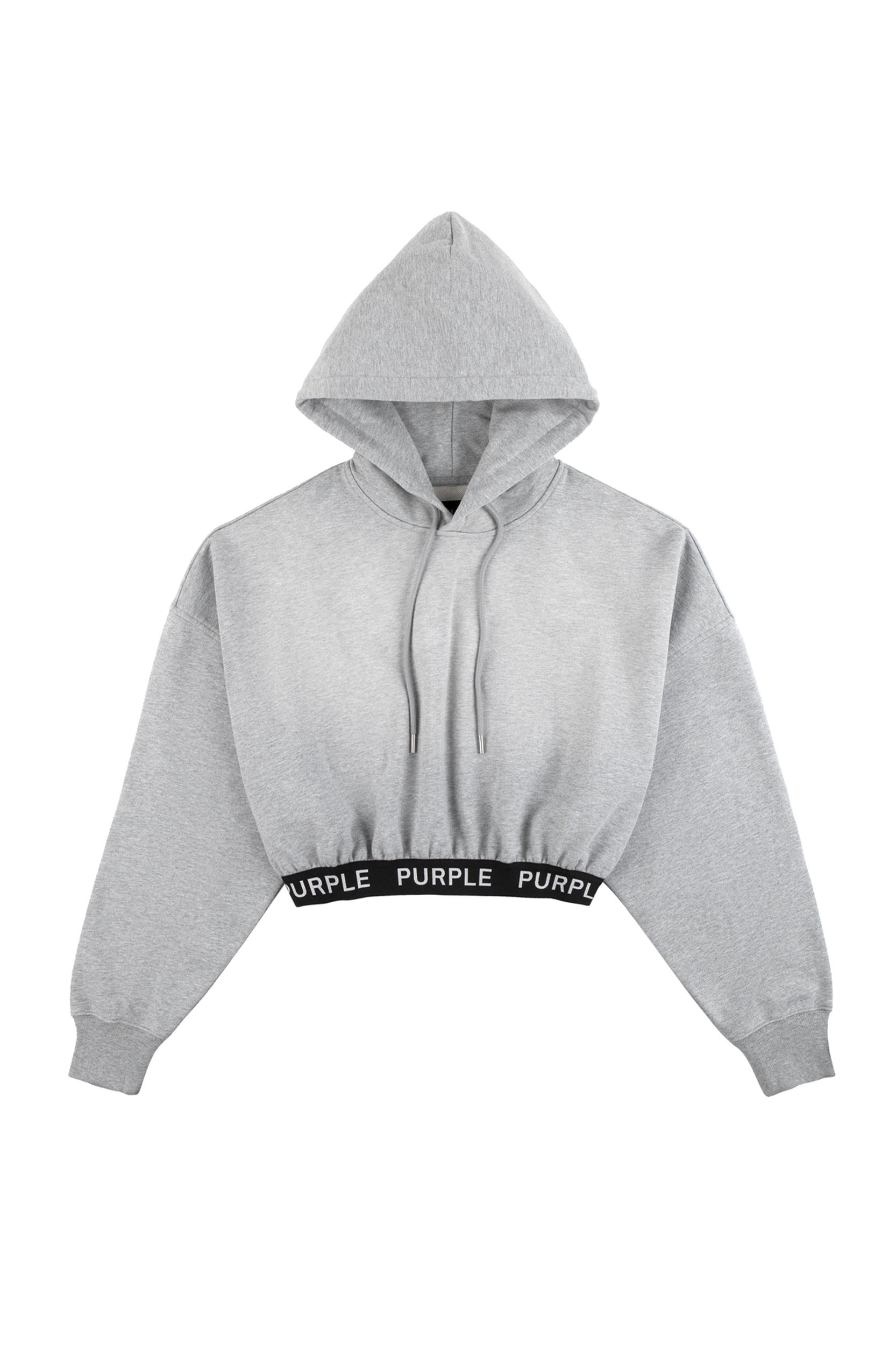 Heather Cropped Hoodie Female Product Image