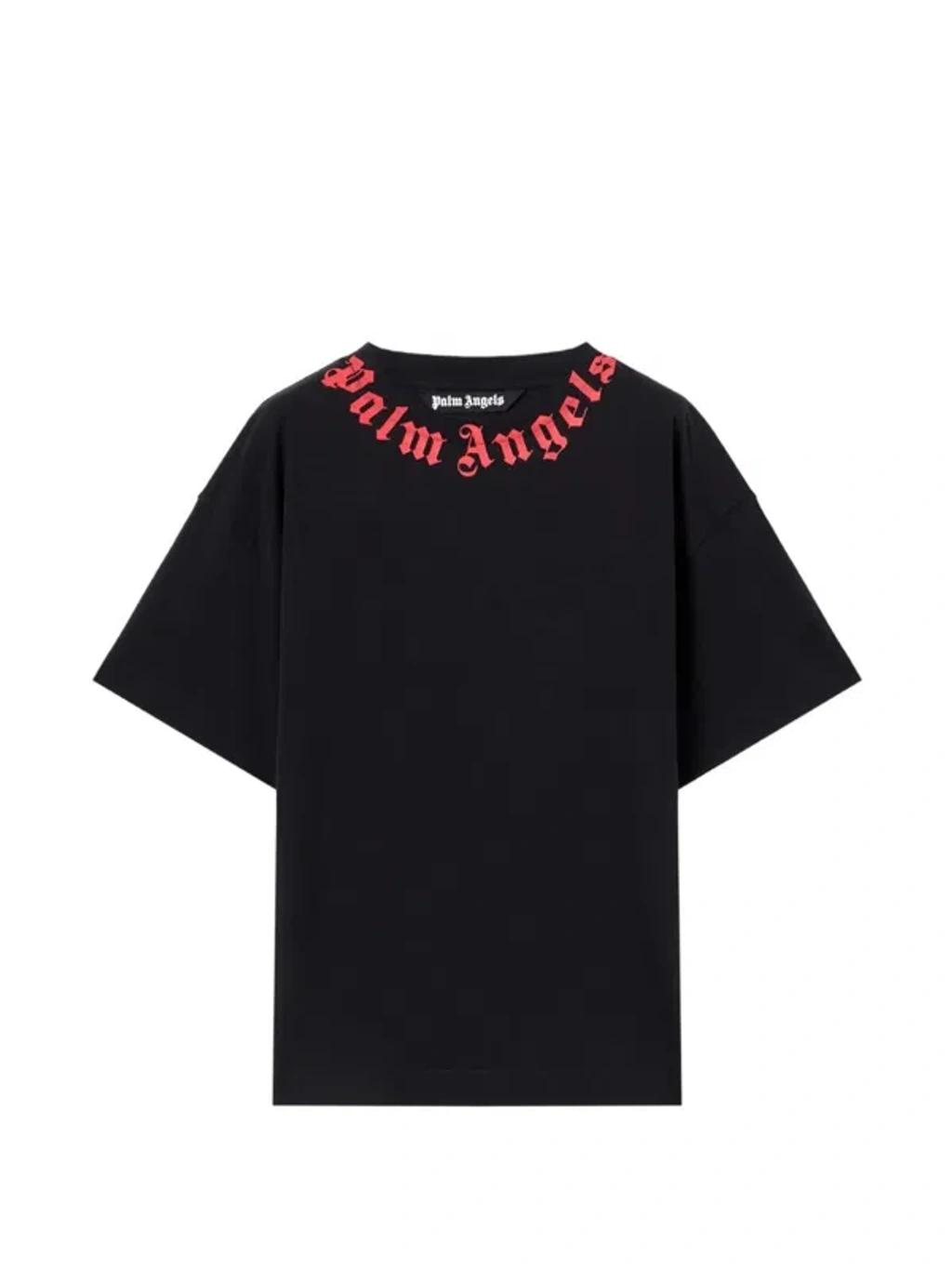 PALM ANGELS Logo Graphic Cotton T-shirt In Black Product Image
