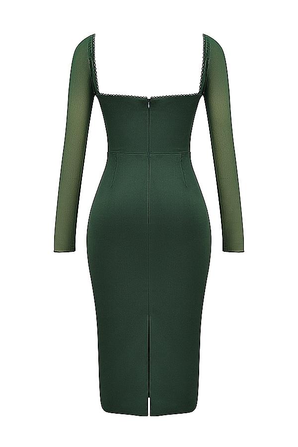 Ellica  emerald green midi dress Product Image