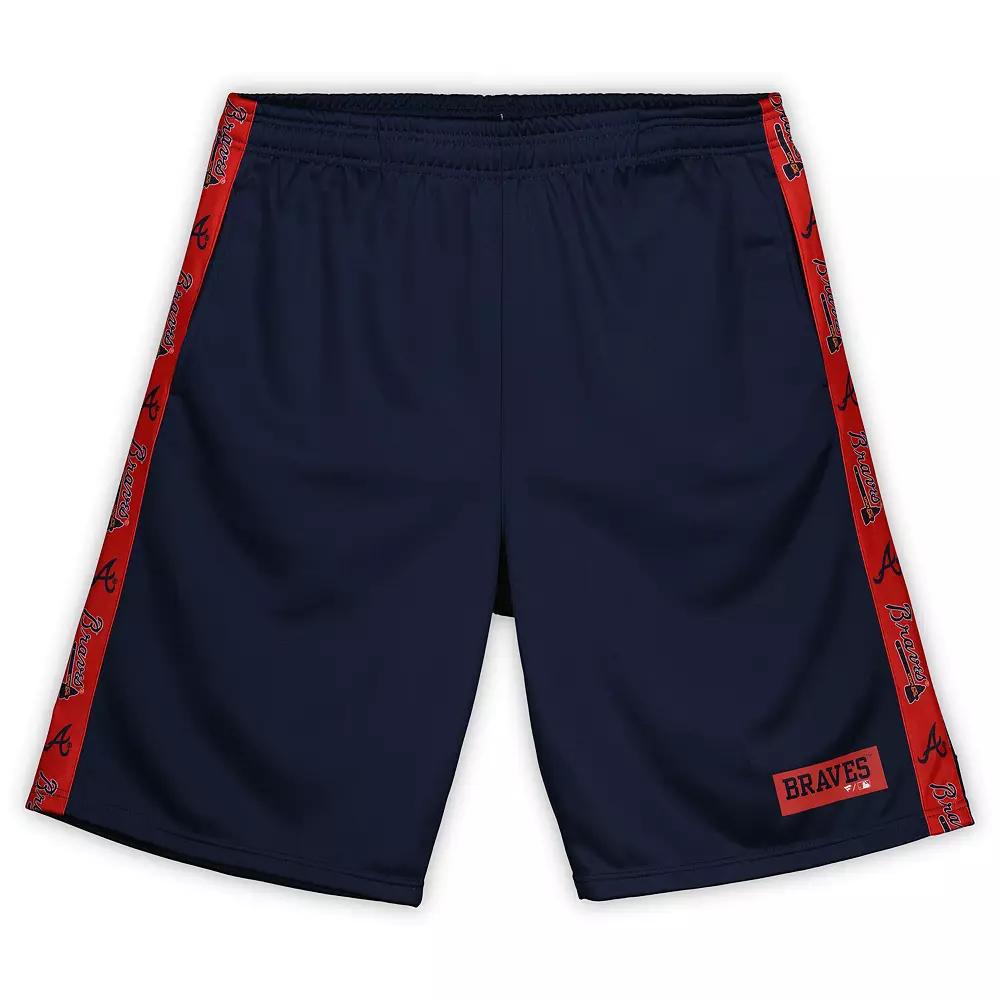 Men's Profile Navy Atlanta Braves Big & Tall Fleece Shorts,  Product Image