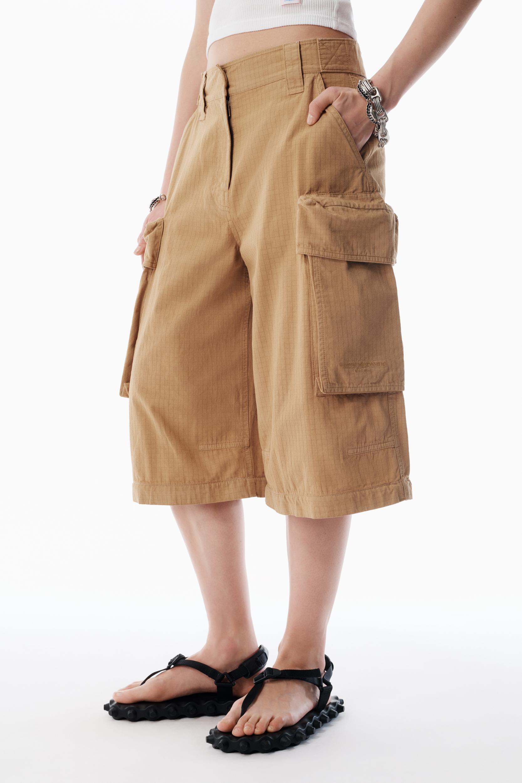 Beige Oversized Cargo Pants Product Image