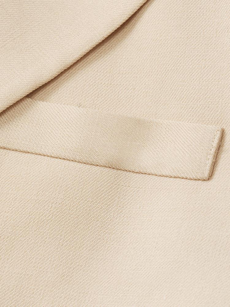 Acetate Short Sleeves Women Crop Blazer Product Image