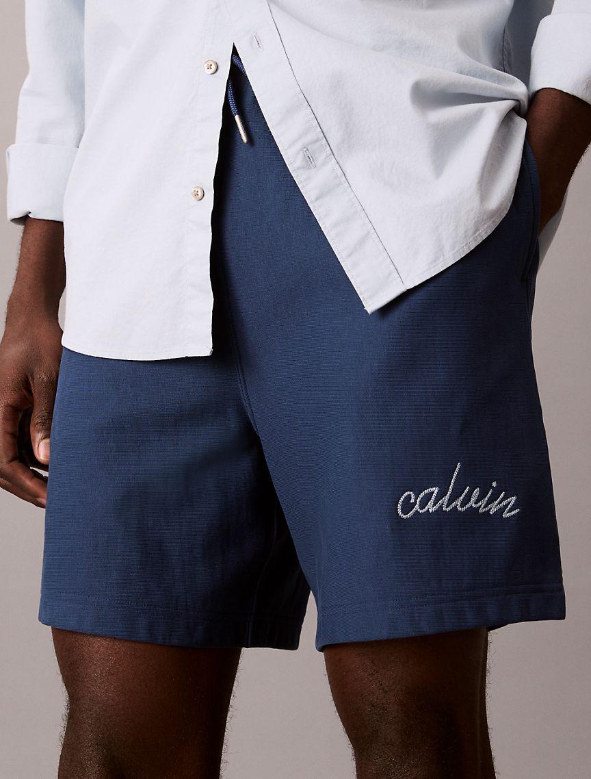 Embroidered Logo French Terry Shorts Product Image