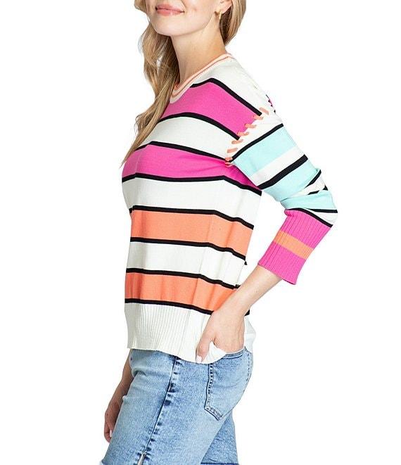 APNY Stripe Crew Neck Long Sleeve Pullover Product Image