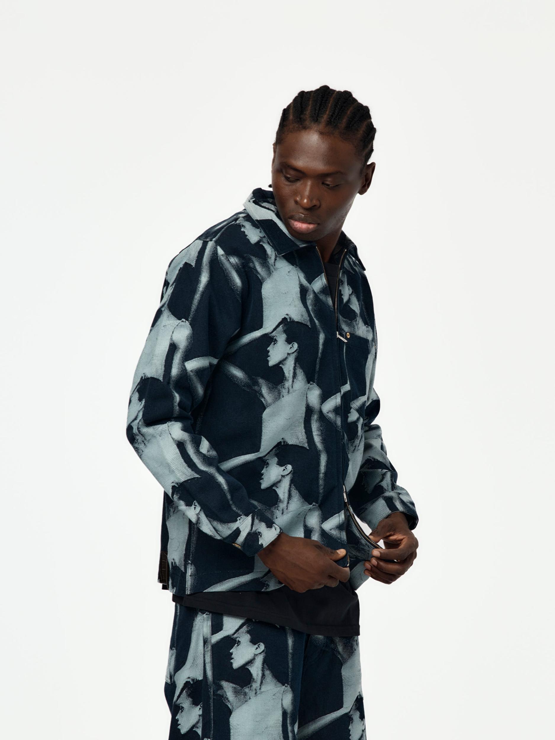 Jet Zip Jacket (Jacquard Face Denim) Product Image