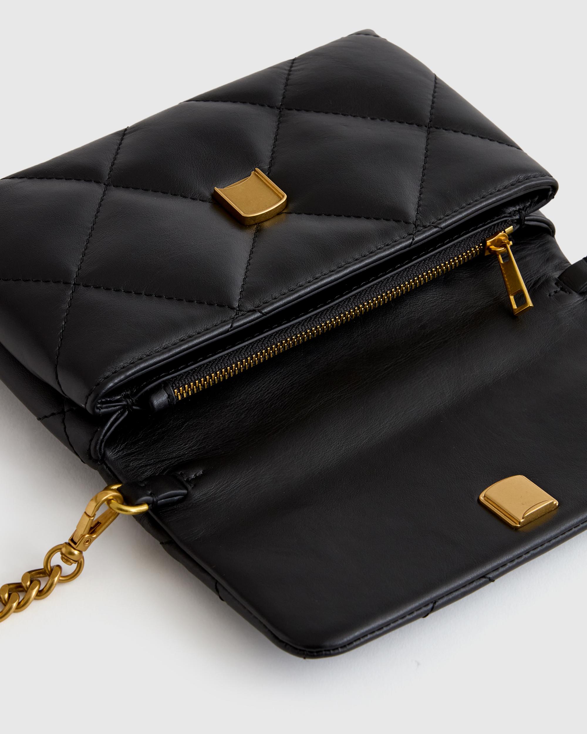 Quince | Women's Italian Leather Diamond Quilted Wallet Crossbody Product Image