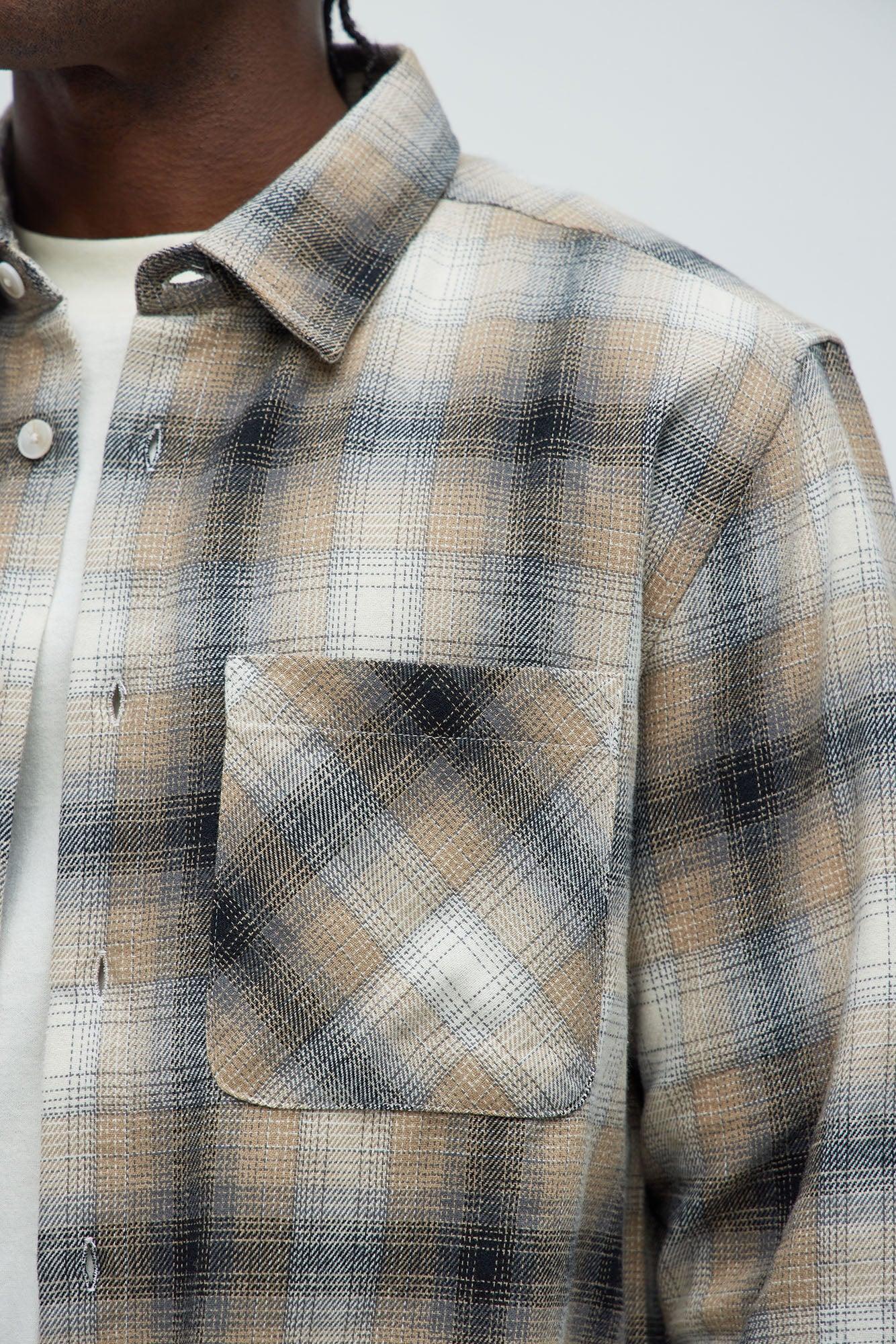 Dighton Plaid Shirt - Taupe/combo Male Product Image
