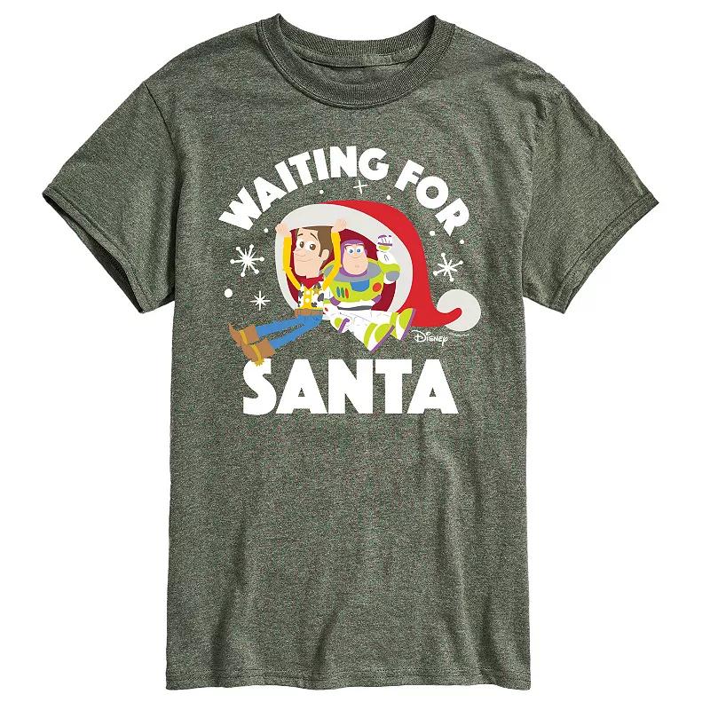 Disney / Pixar's Toy Story Woody & Buzz Lightyear Men's Waiting For Santa Graphic Tee,  Product Image