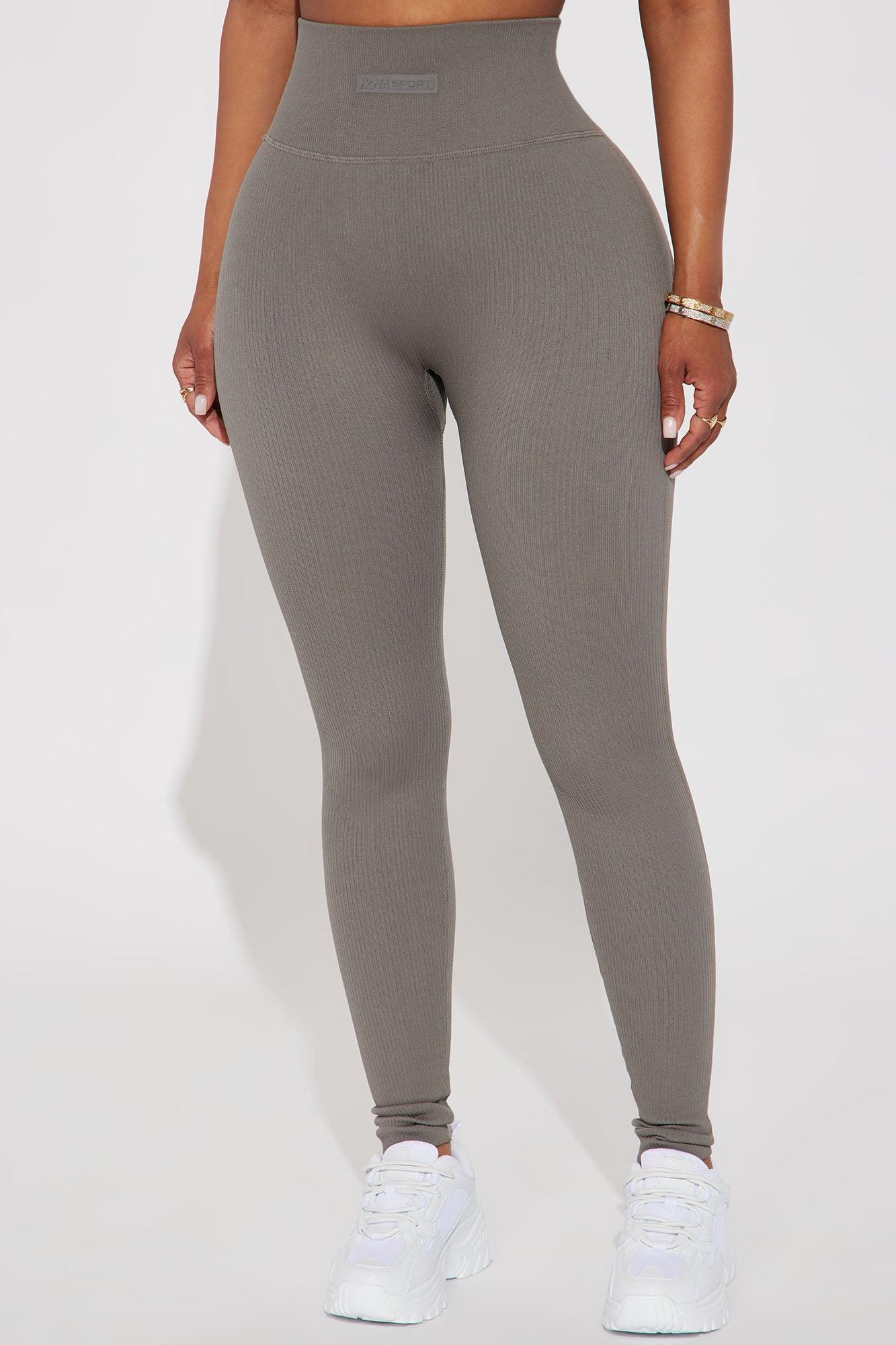 Fighter Ribbed Active Legging In Infinity Seamless - Charcoal Product Image