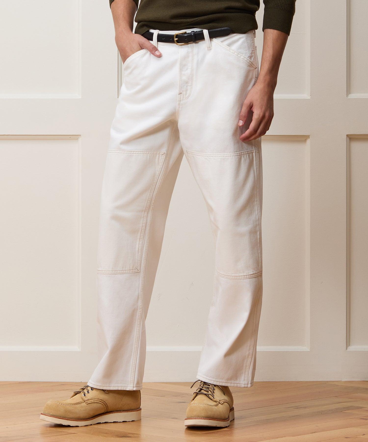 Relaxed Selvedge Carpenter Jean in White Product Image