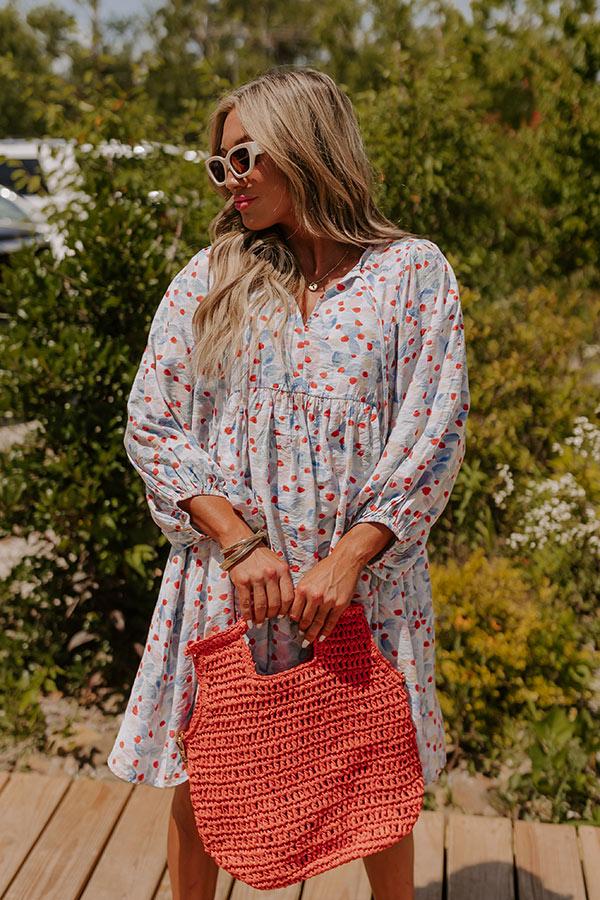 Tea Garden Babydoll Dress in Sky Blue Product Image