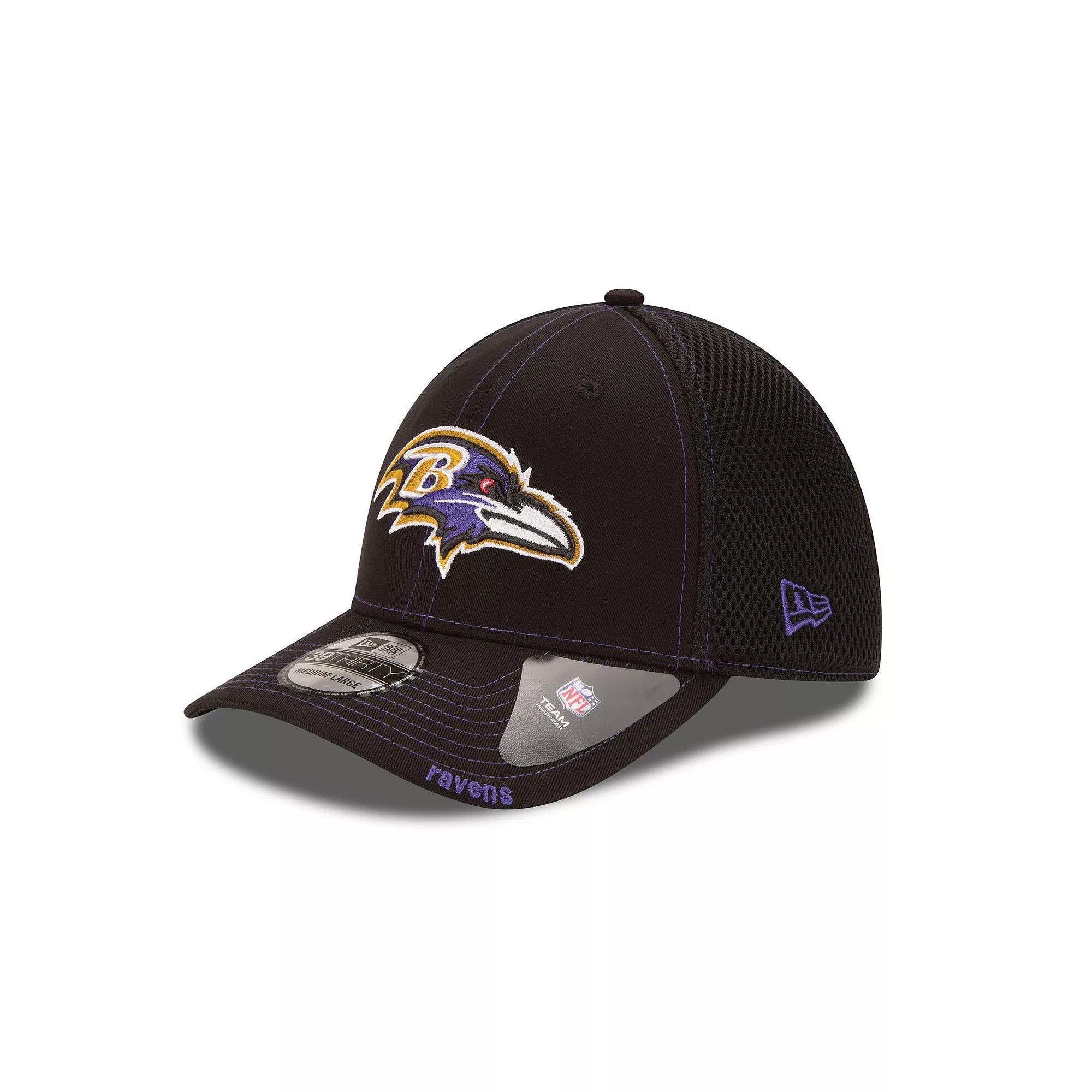 Men's New Era Black Baltimore Ravens Neo 39THIRTY Flex Hat, Size: Medium/Large Product Image