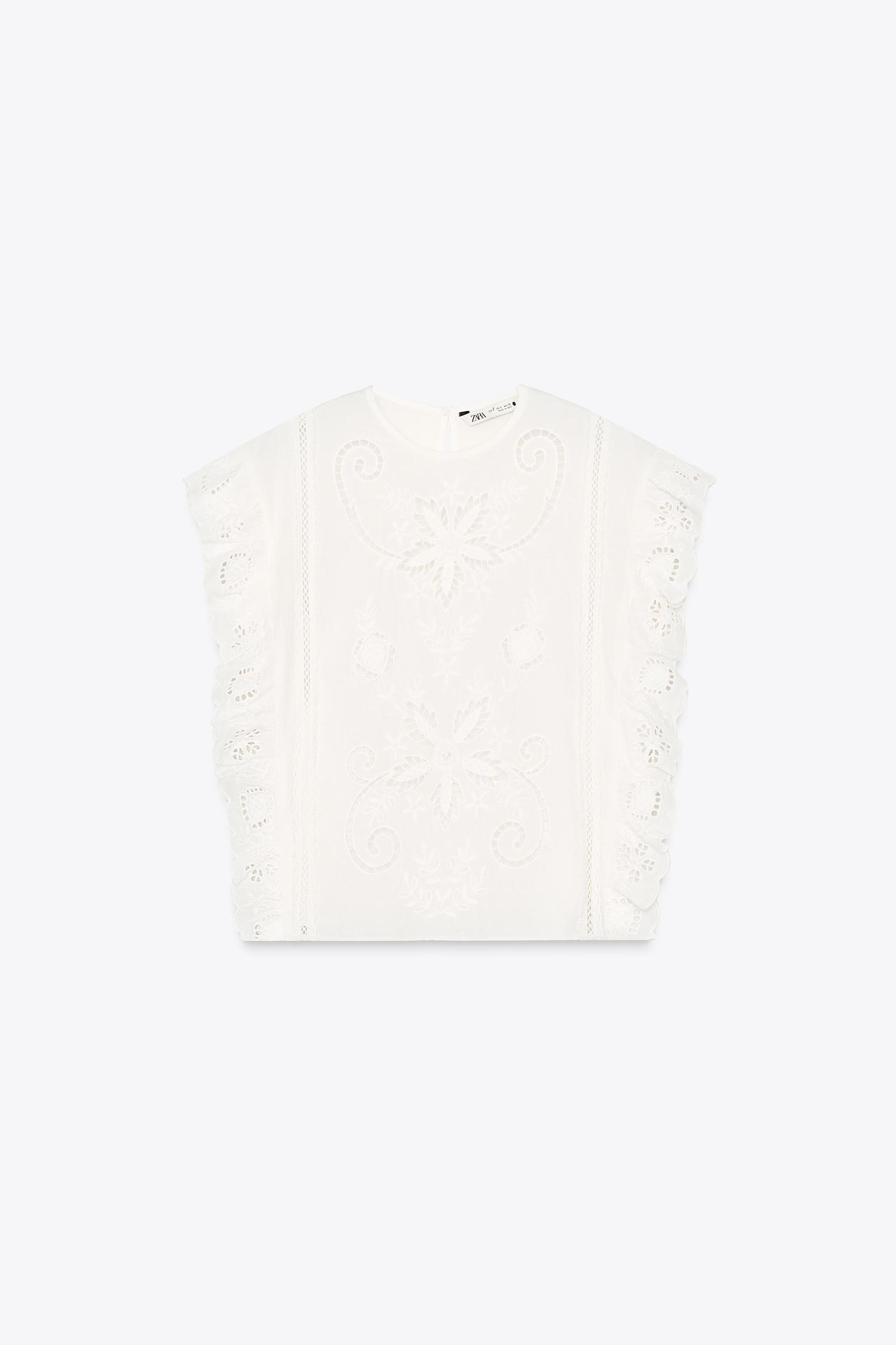 EMBROIDERED ROMANTIC BLOUSE ZW COLLECTION Product Image