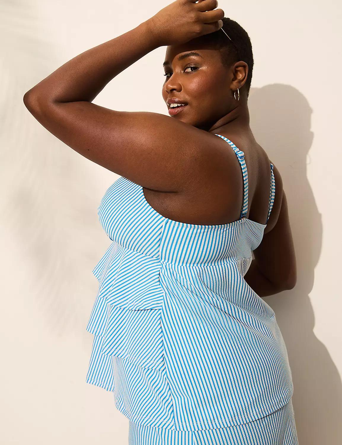 No-Wire Three-Tier Tankini Top Product Image