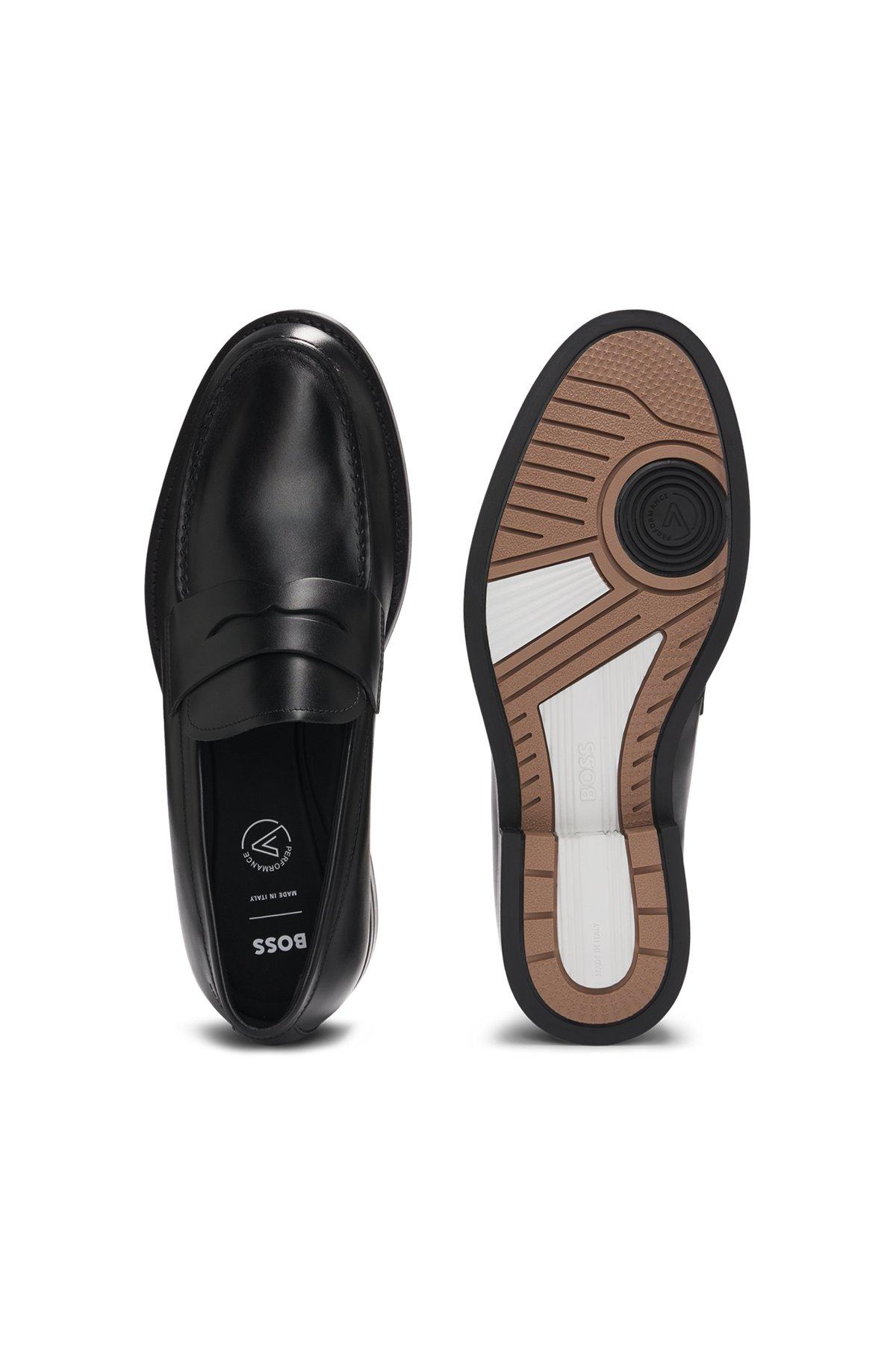 Dressletic slip-on penny loafers in leather Product Image