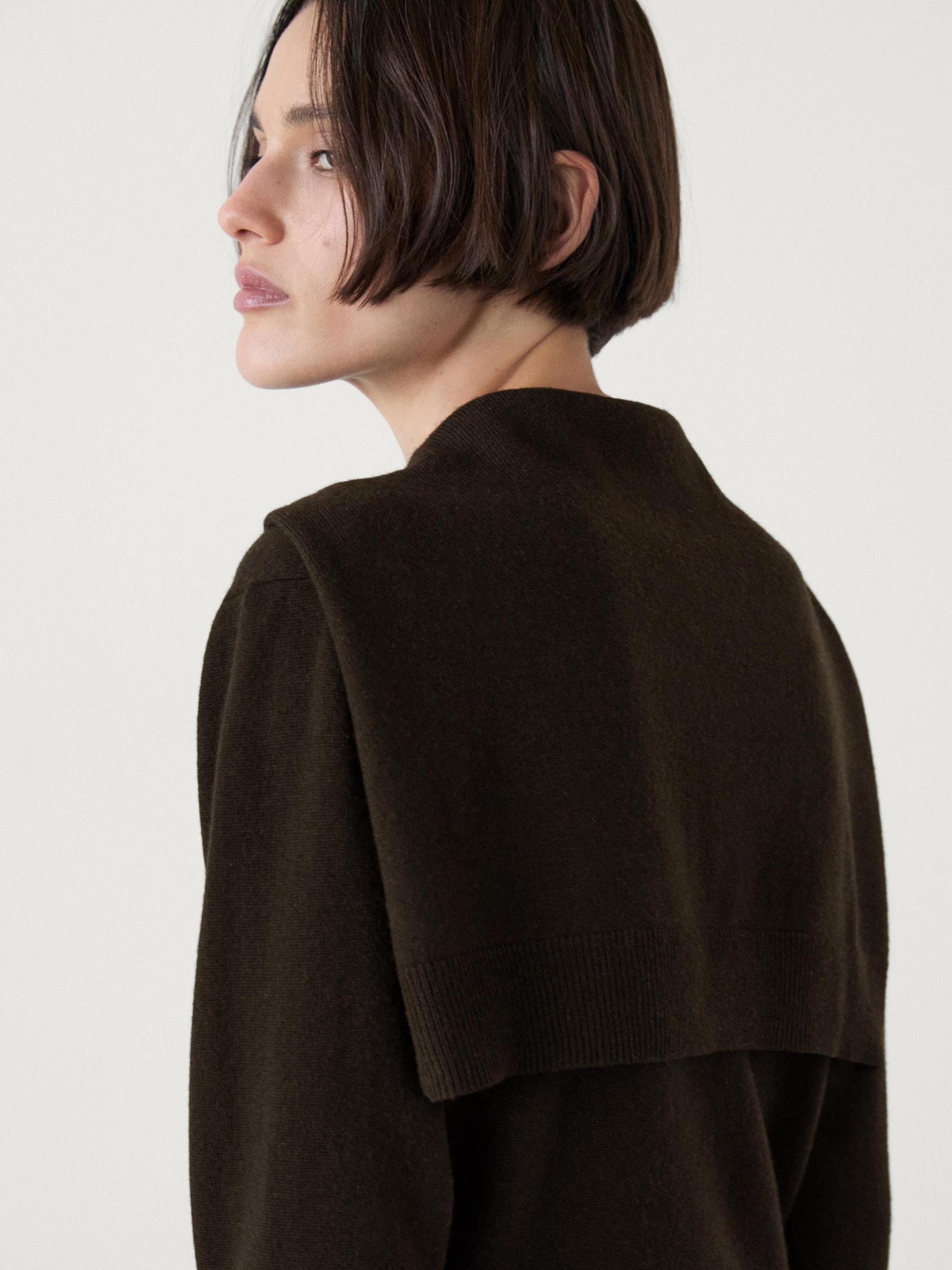 Wool blend knit double sweater Product Image