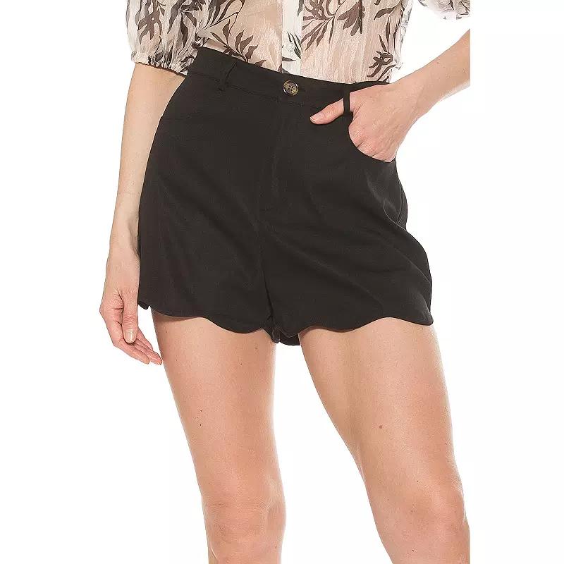 Women's ALEXIA ADMOR Alice Scalloped Shorts,  Product Image