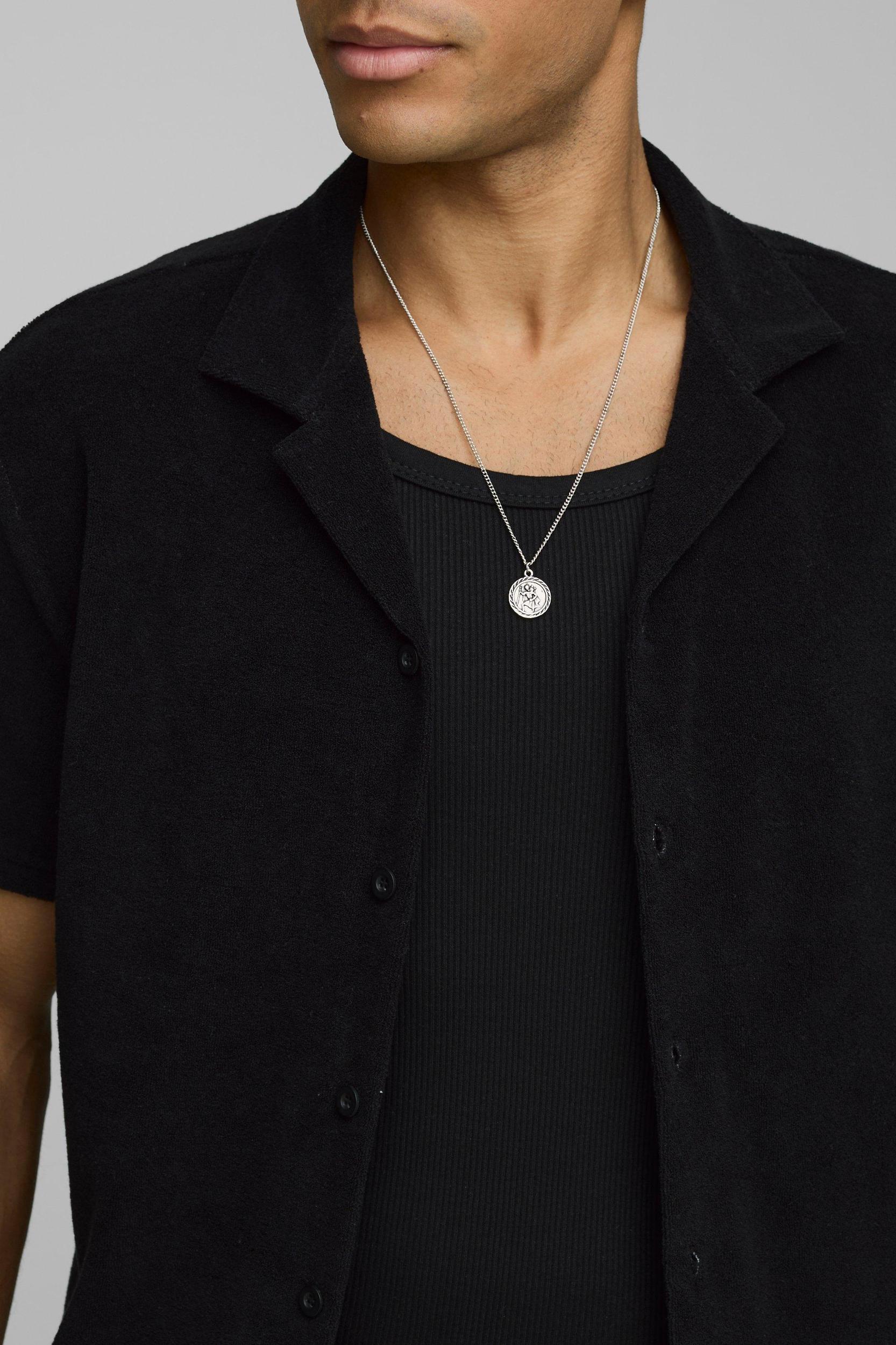 Regular Revere Short Sleeve Shirt & Comfort Short Set | boohooMAN USA Product Image