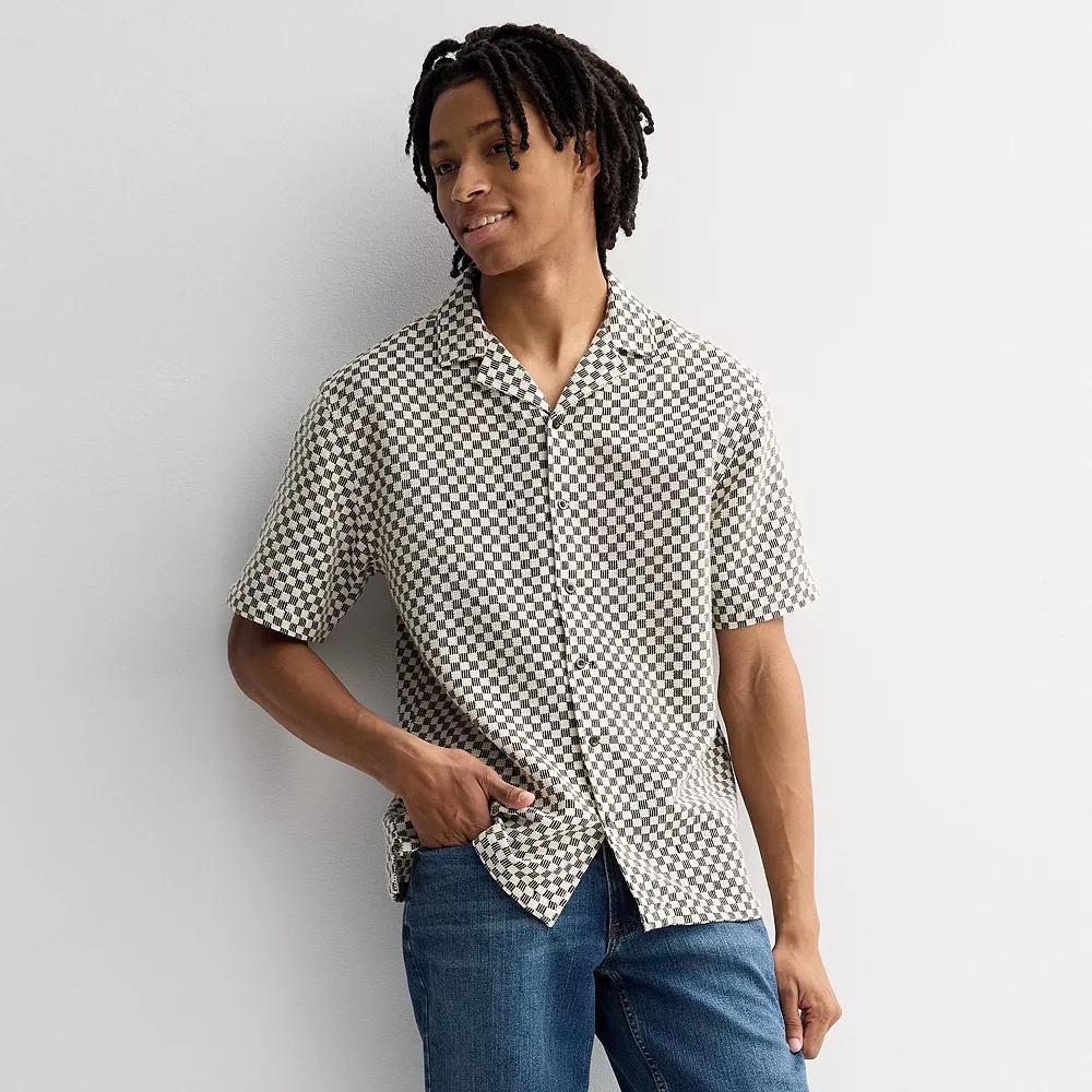 Mens Retrofit Textured Camp Shirt Product Image