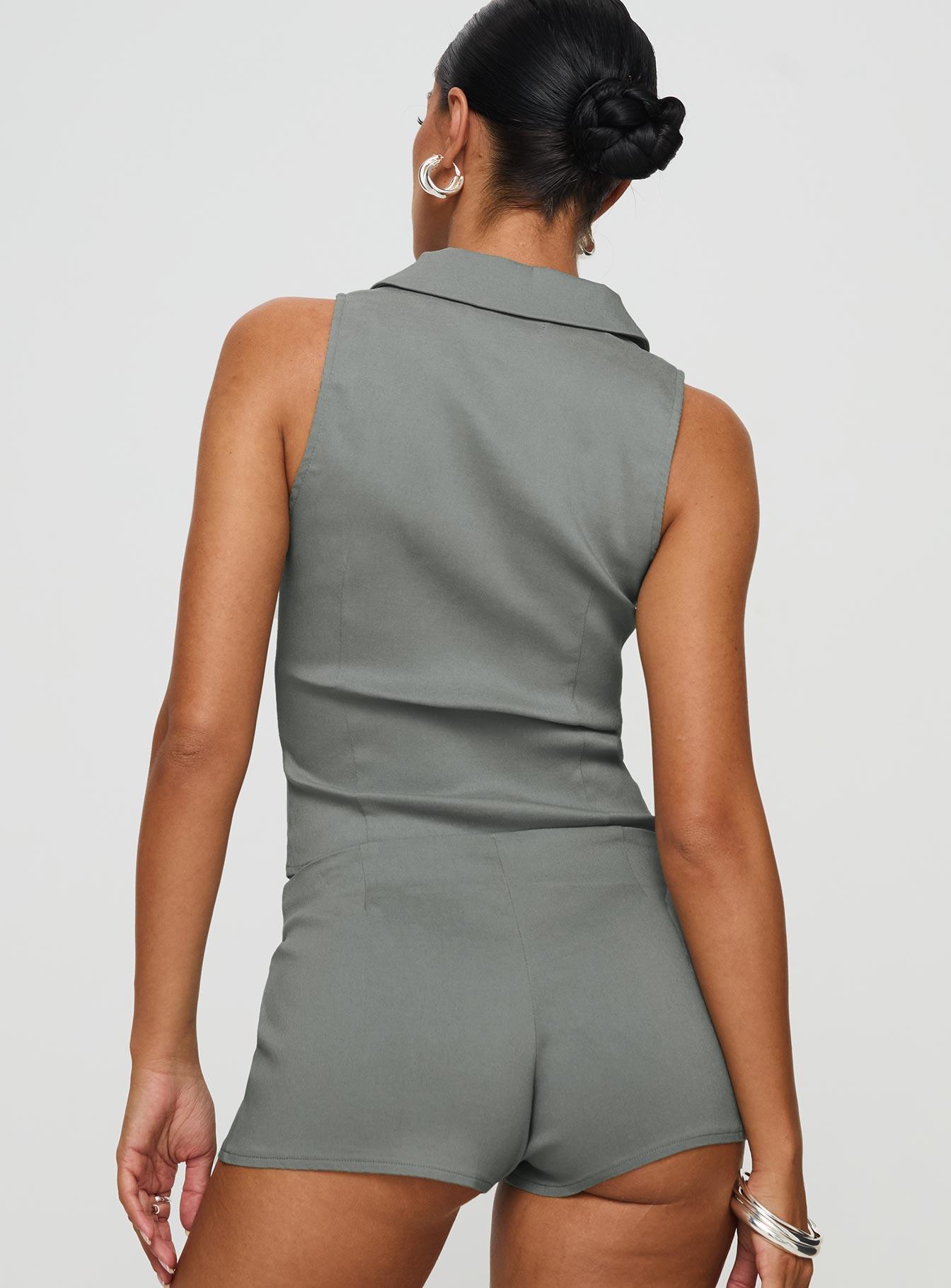 Janae Vest Top Grey Product Image
