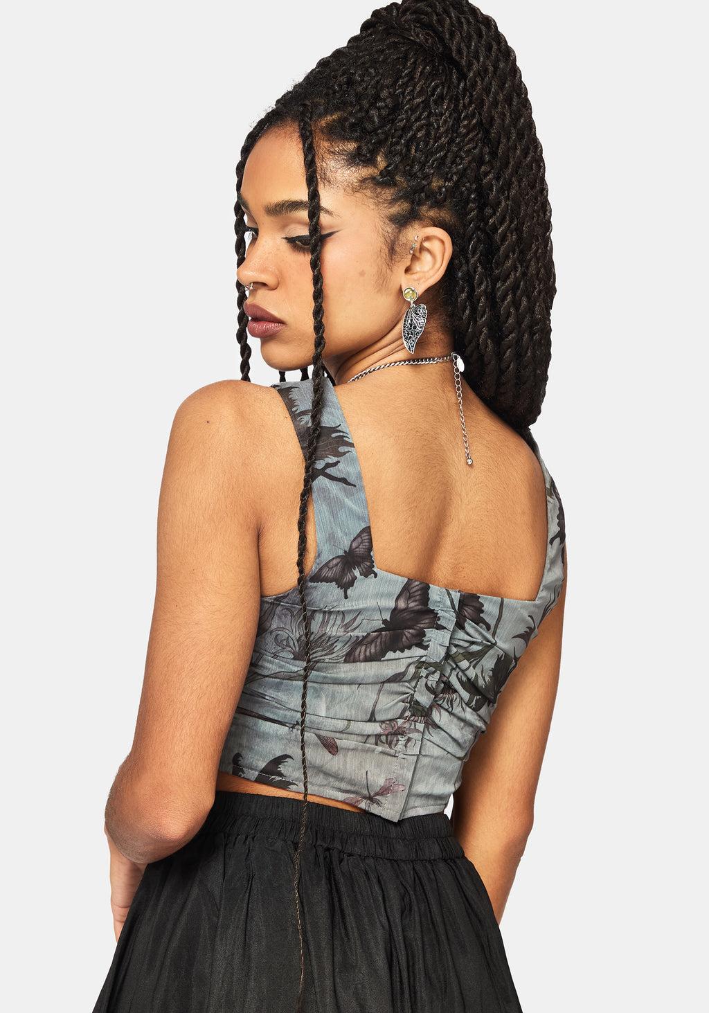 Gloriana Floral Print Chiffon Shirt Product Image