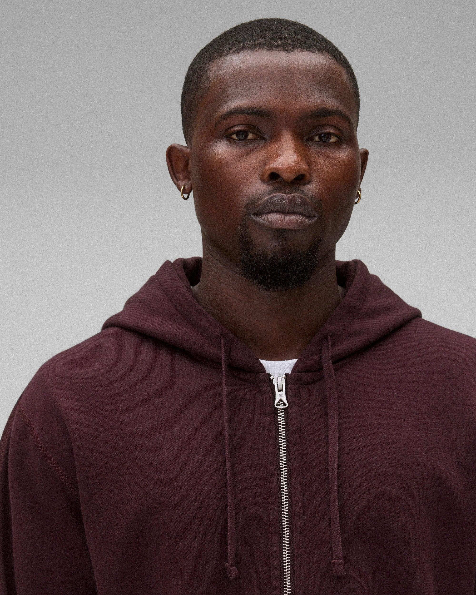 Midweight Terry Standard Zip Hoodie Male Product Image