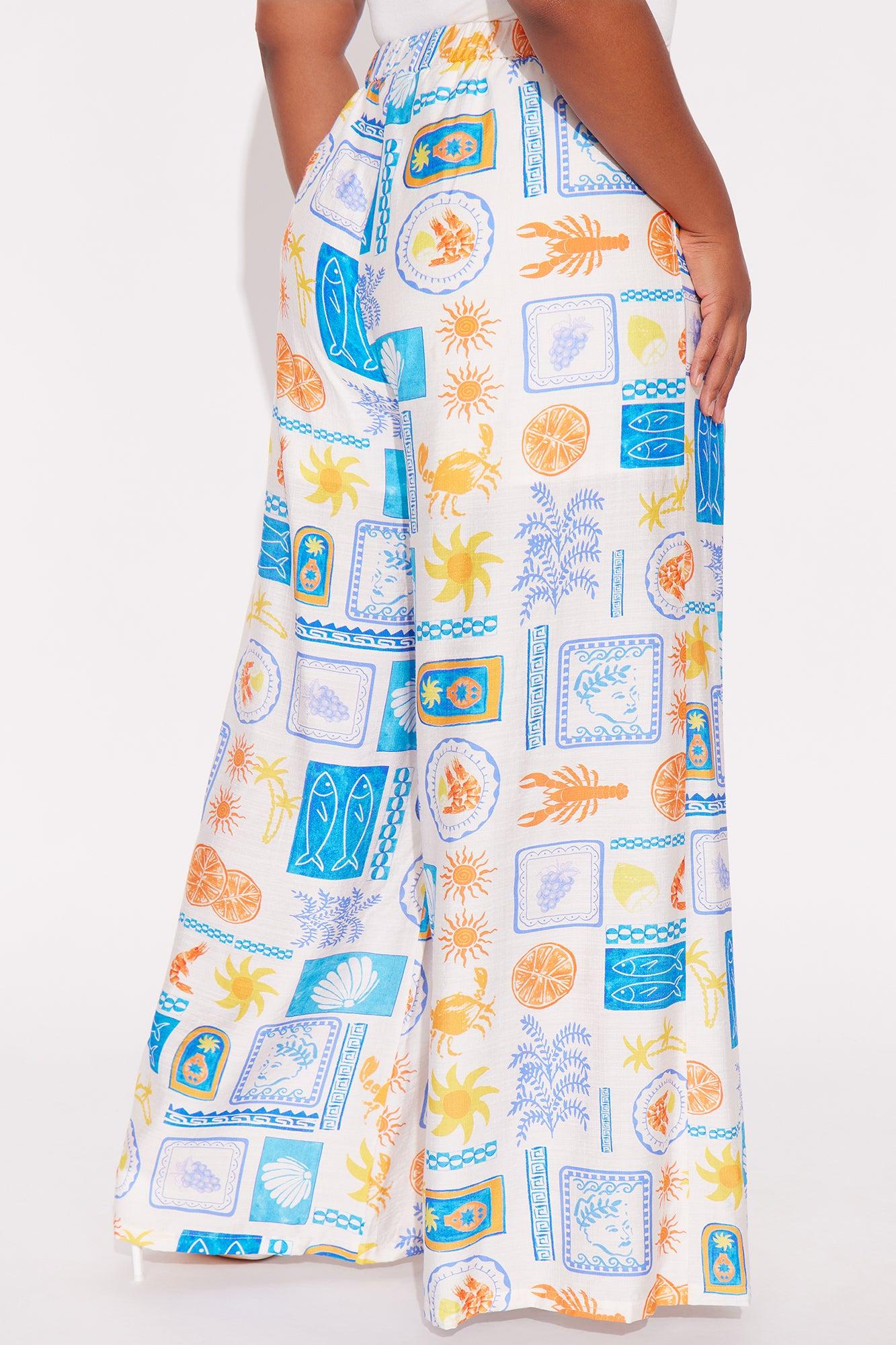 By The Sea Wide Leg Pant - Multi Color Product Image
