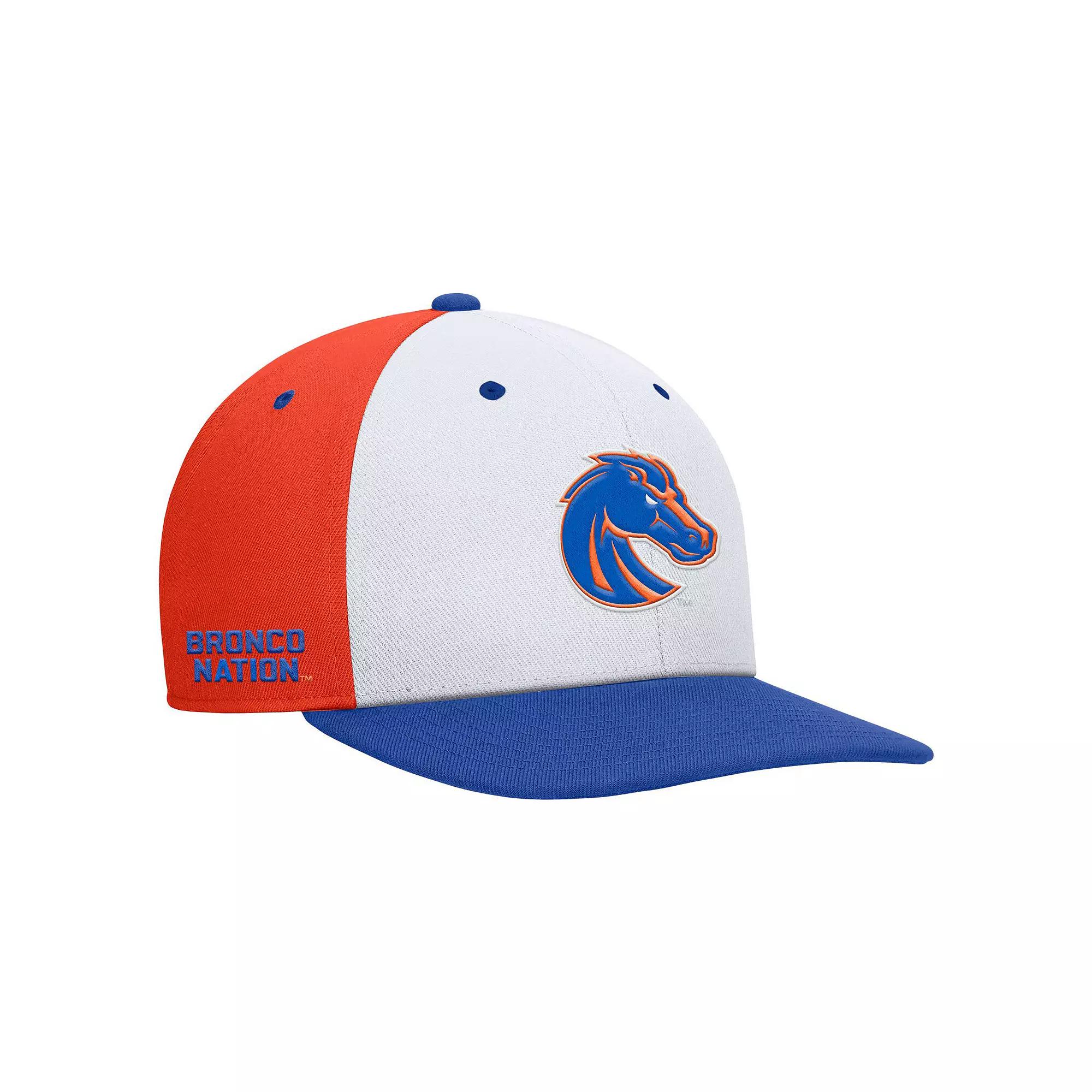 Men's Nike White/Orange Boise State Broncos Pro Performance Snapback Hat,  Product Image