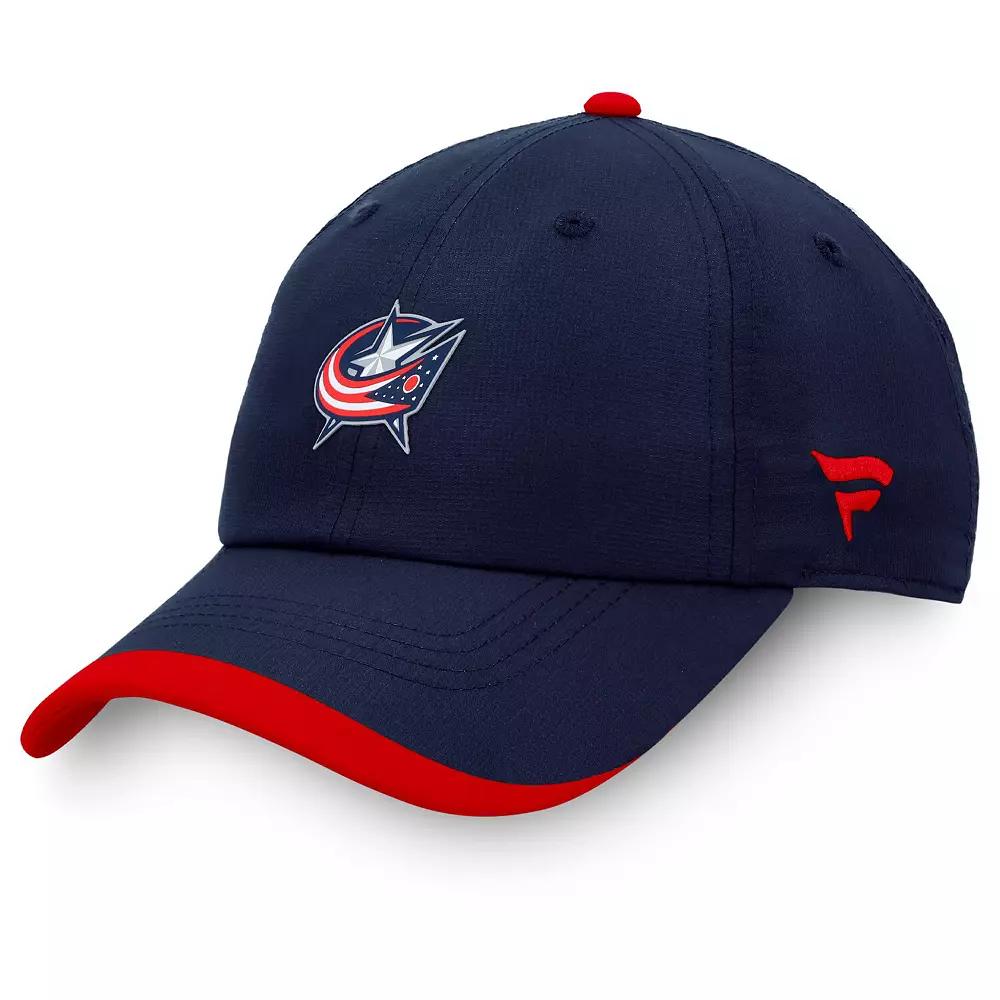 Men's Fanatics Branded Navy Columbus Blue Jackets Authentic Pro Rink Pinnacle Adjustable Hat Product Image