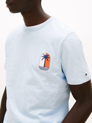 Palm Tree Logo Slub Cotton T-Shirt Product Image