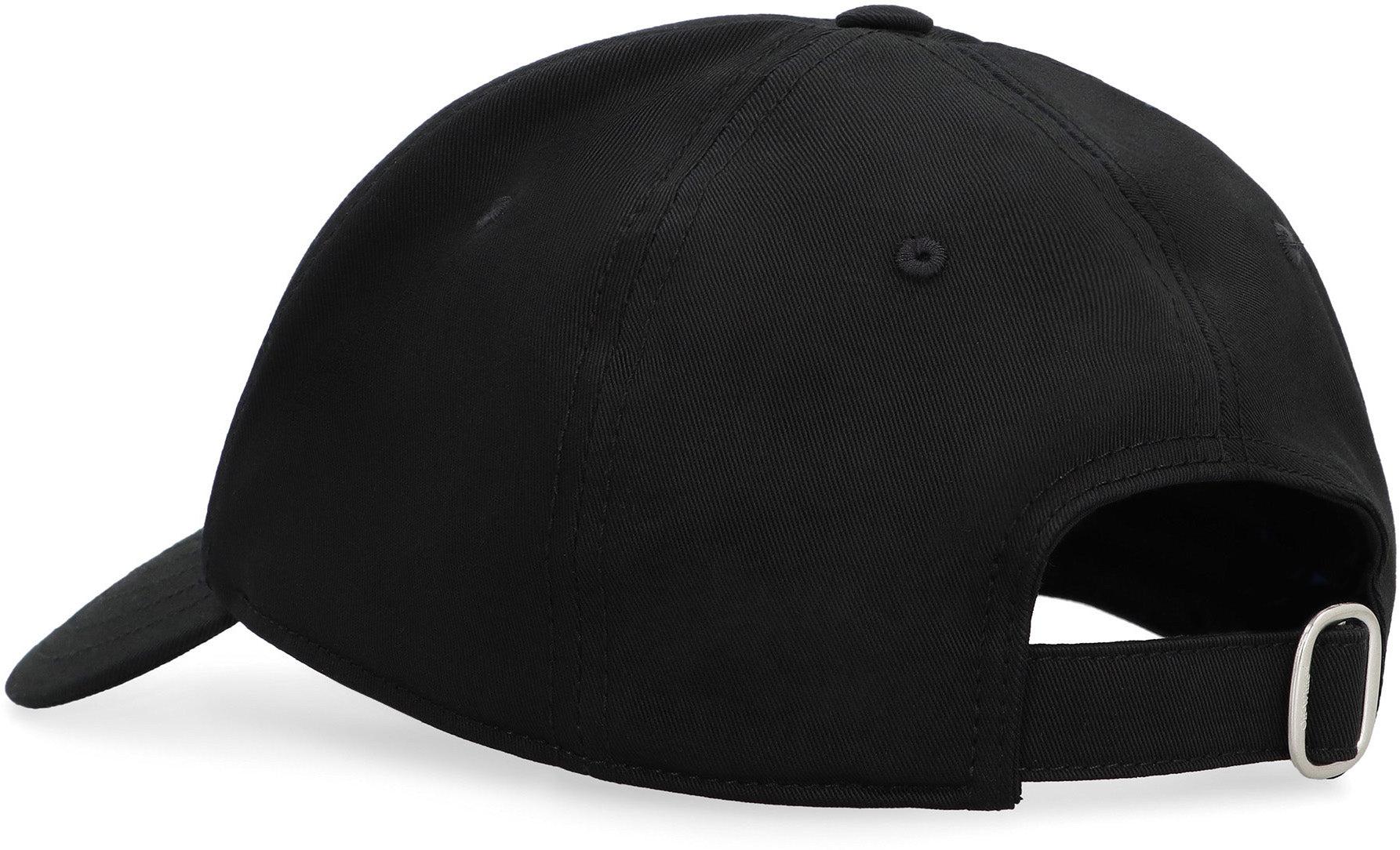 OFF-WHITE Arrow Brand-embroidered Cotton-twill Baseball Cap In Black White Product Image