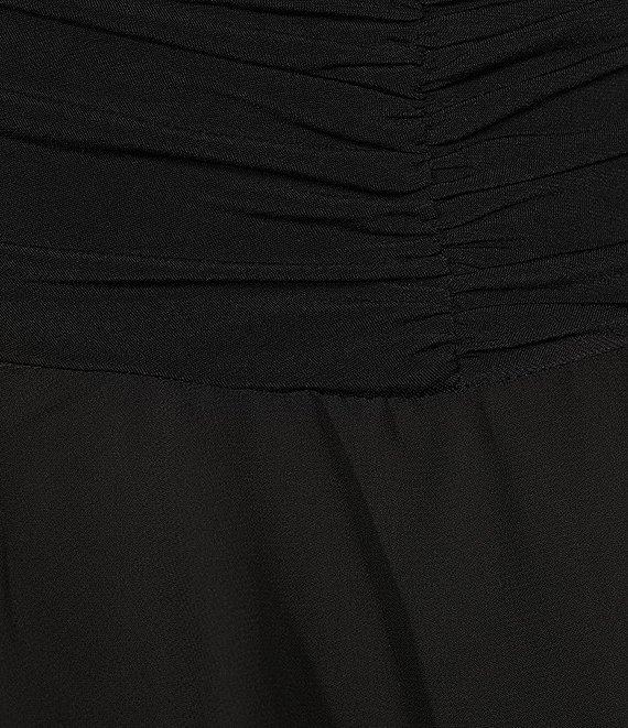 Honey and Rosie Halter Neck Tie Back Corkscrew Skirt Dress Product Image