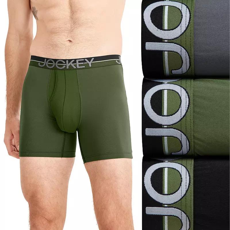 Men's Jockey® 3-Pack Infinite Cool Microfiber Stretch 6" Boxer Brief,  Product Image
