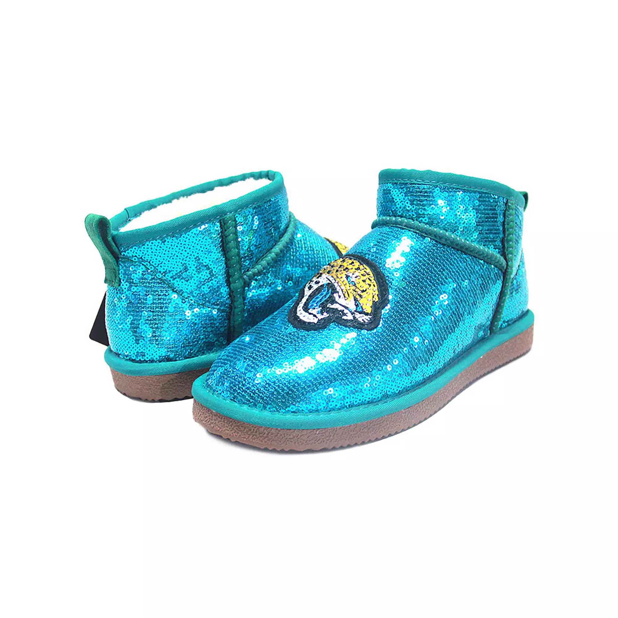Women's Cuce  Teal Jacksonville Jaguars Sequin Ankle Boots, Size: 6, Blue Product Image