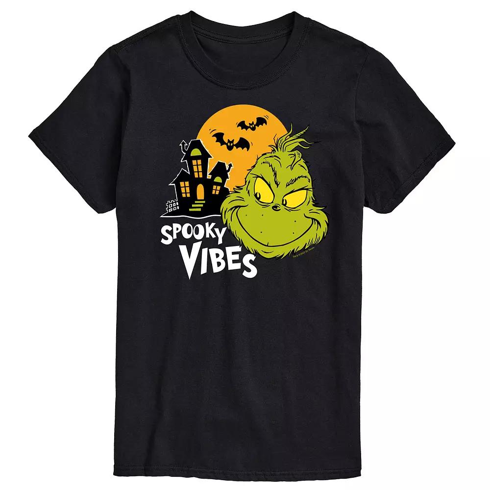 Men's Dr. Seuss Grinch Spooky Vibes Graphic Tee,  Product Image