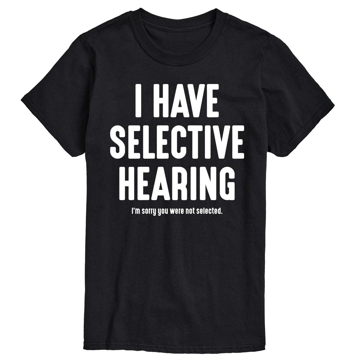Big & Tall Selective Hearing Graphic Tee, Men's,  Product Image