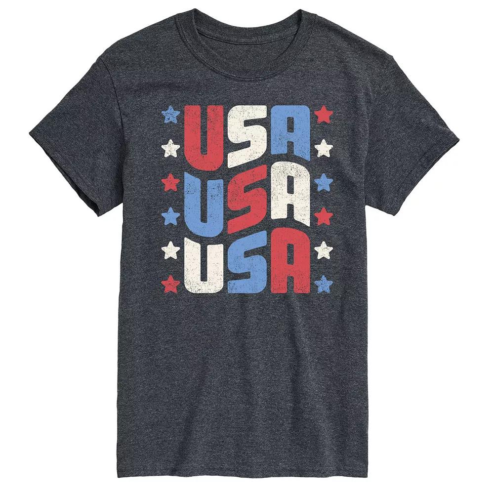 Men's USA Stacked Graphic Tee.,  Product Image