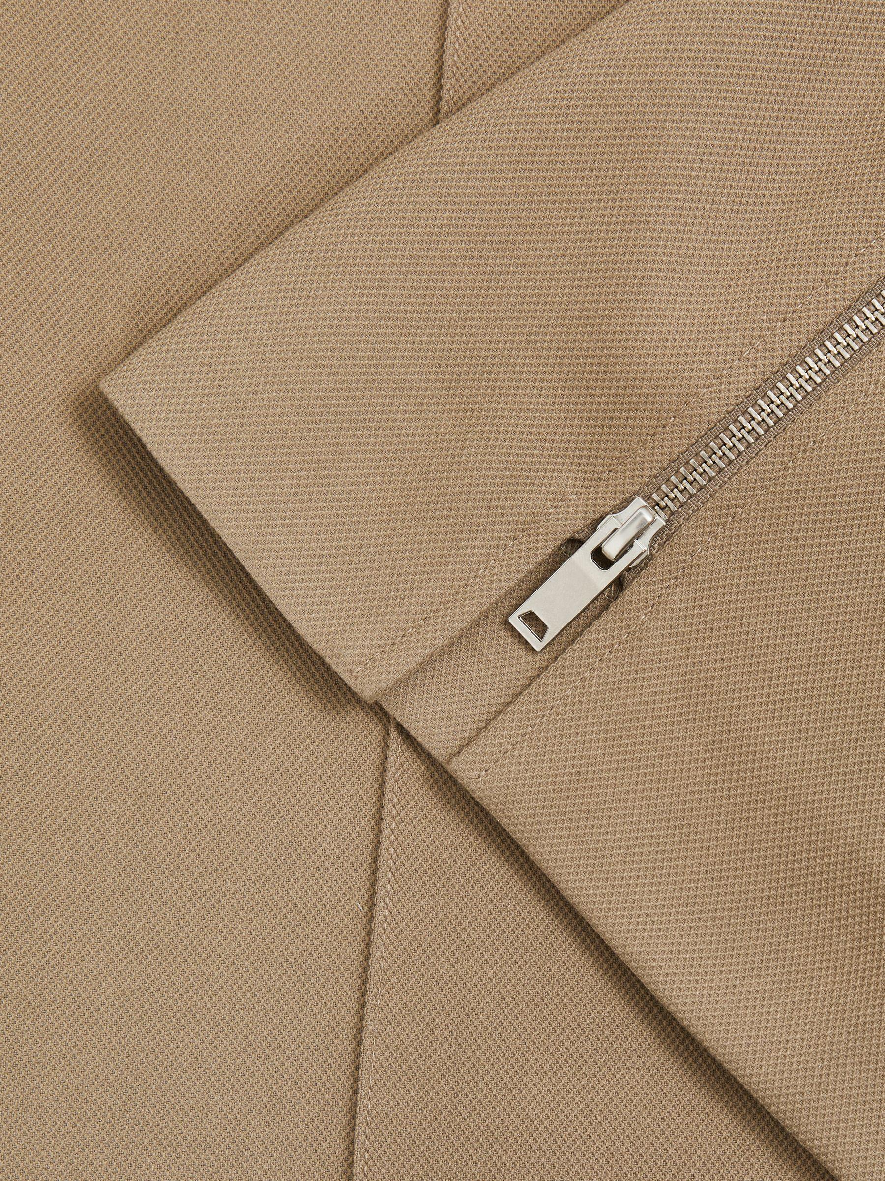 Wide-Leg Side-Zip Trousers in Sage Green Product Image