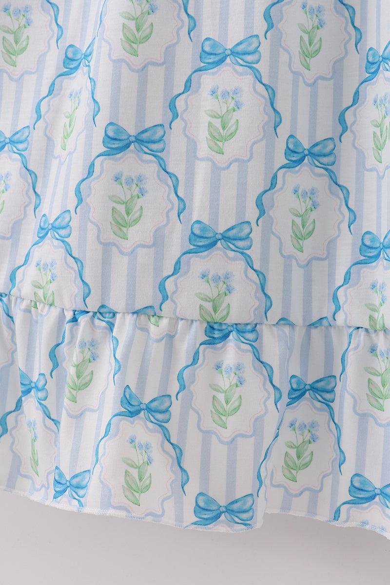 Green floral print mom dress Product Image