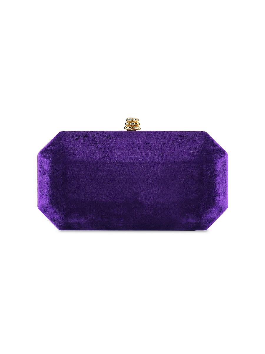 Womens Perry Clutch Small in Crushed Velvet Product Image