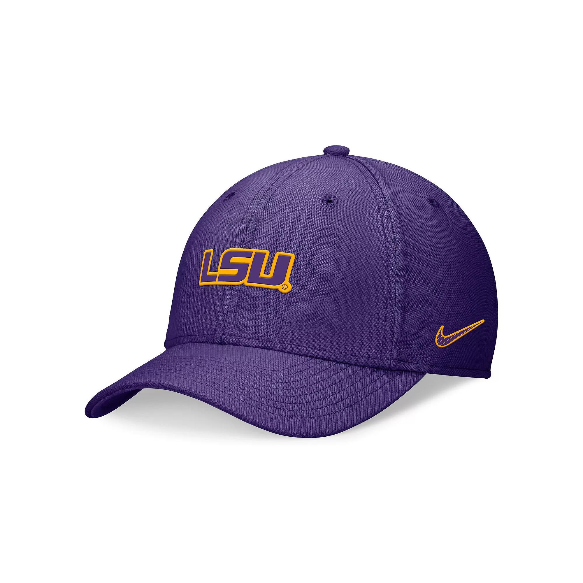 Unisex Nike Purple LSU Tigers 2024 Sideline Rise Swoosh Flex Hat,  Product Image