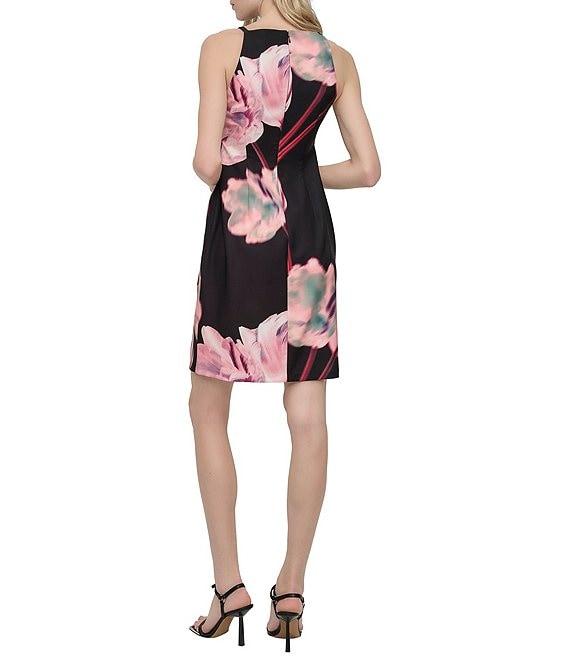DKNY by Donna Karan Square Neck Floral Print Sheath Dress Product Image