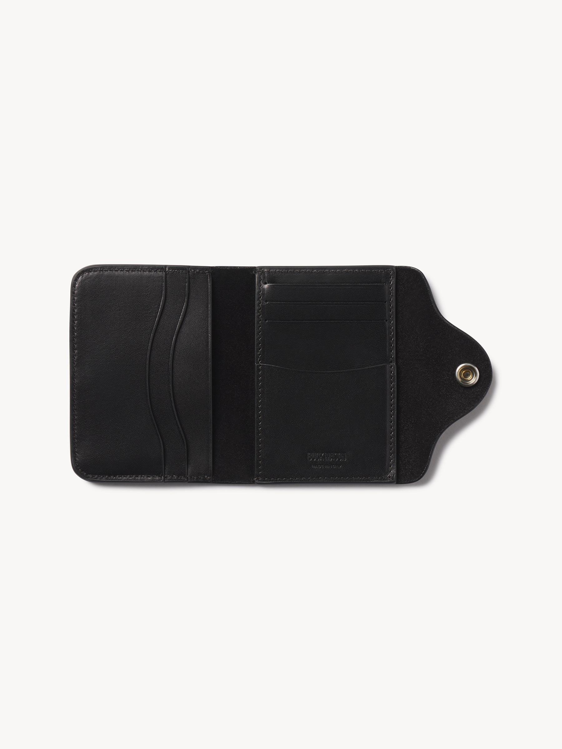 Black Italian Leather Cardholder Product Image