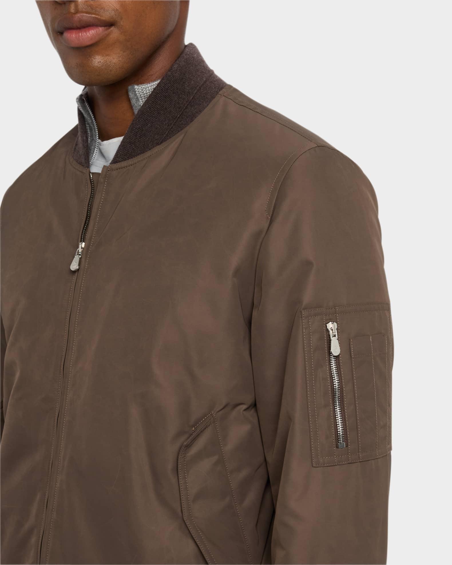Men's Water-Resistant Nylon Bomber Jacket Product Image