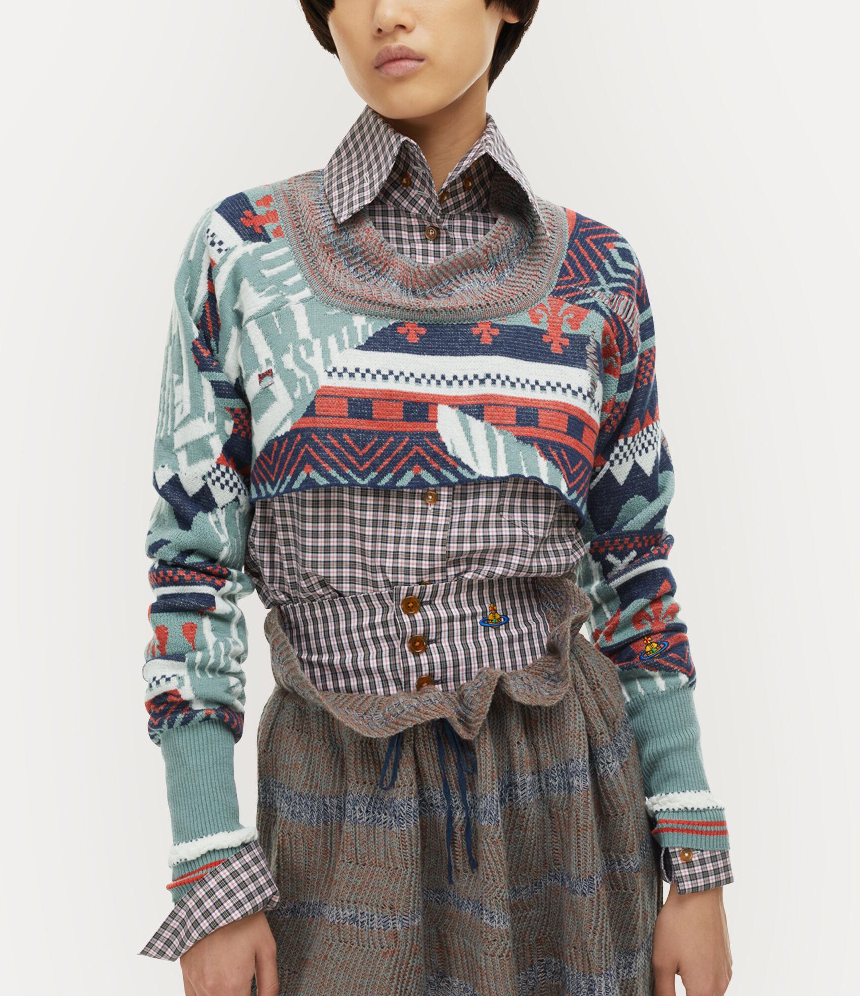 Broken Fair Isle Cropped Top Product Image