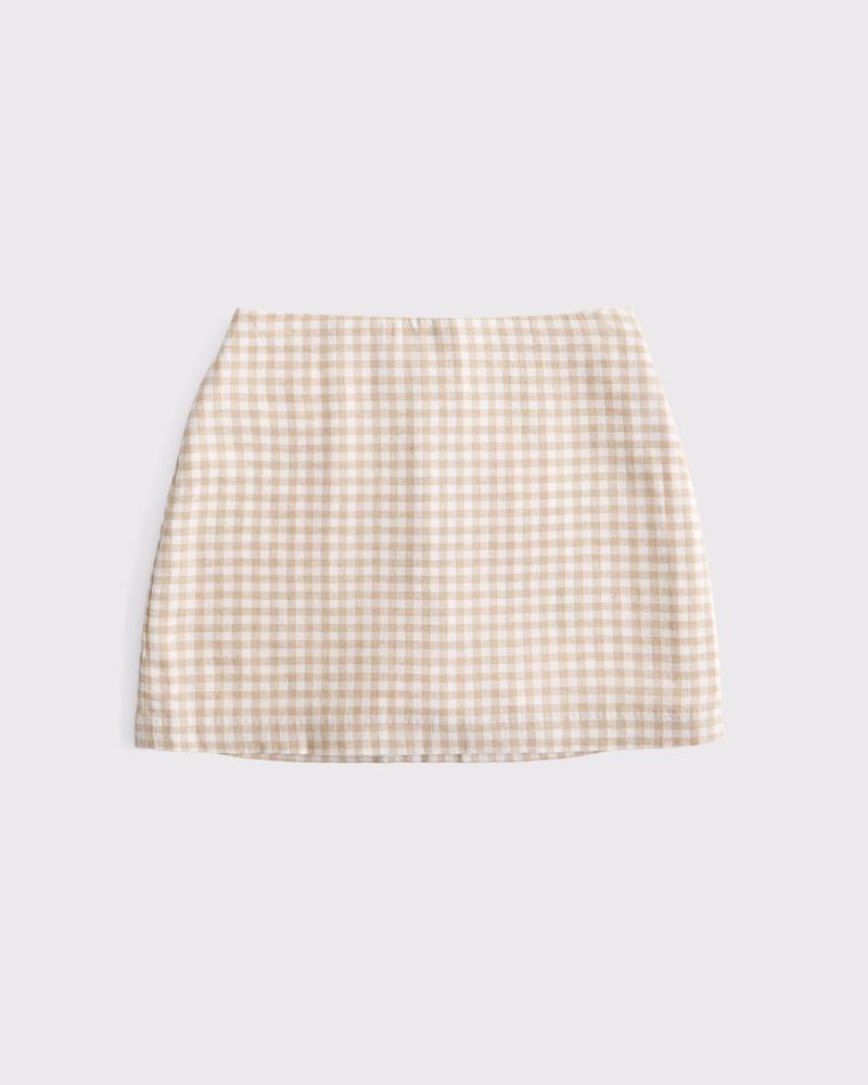 The A&F Scarlett Linen-Blend Mini Skort Product Image
