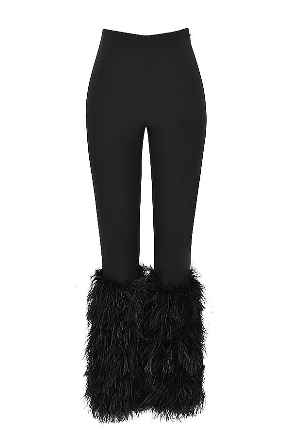 Nicolette  black trimmed trousers - sale Product Image