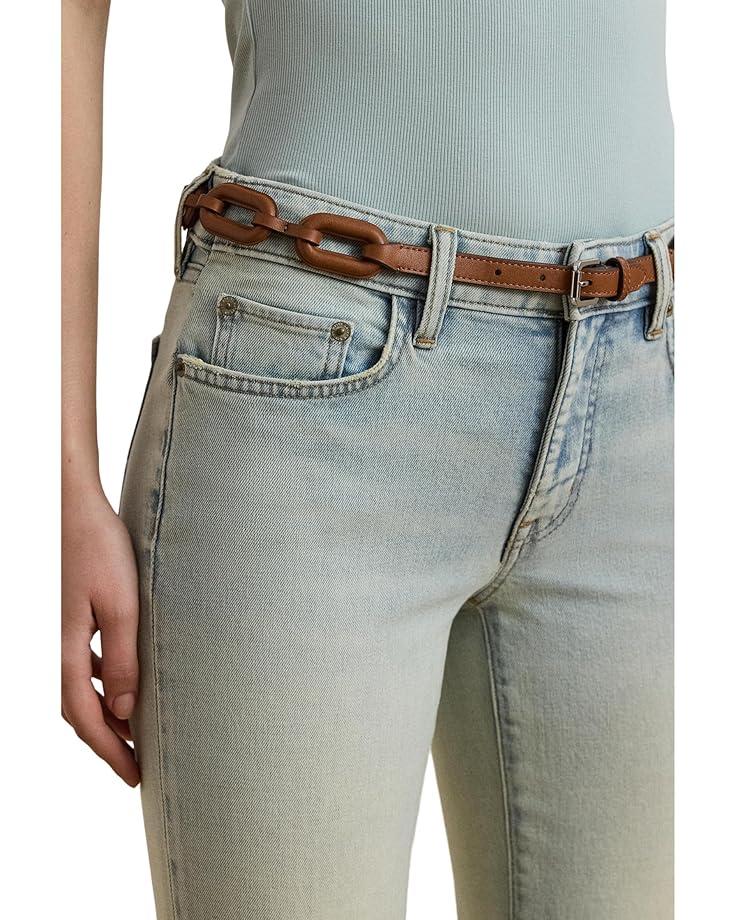 Petite High-Rise Straight Ankle Jeans in Alicia Wash Product Image