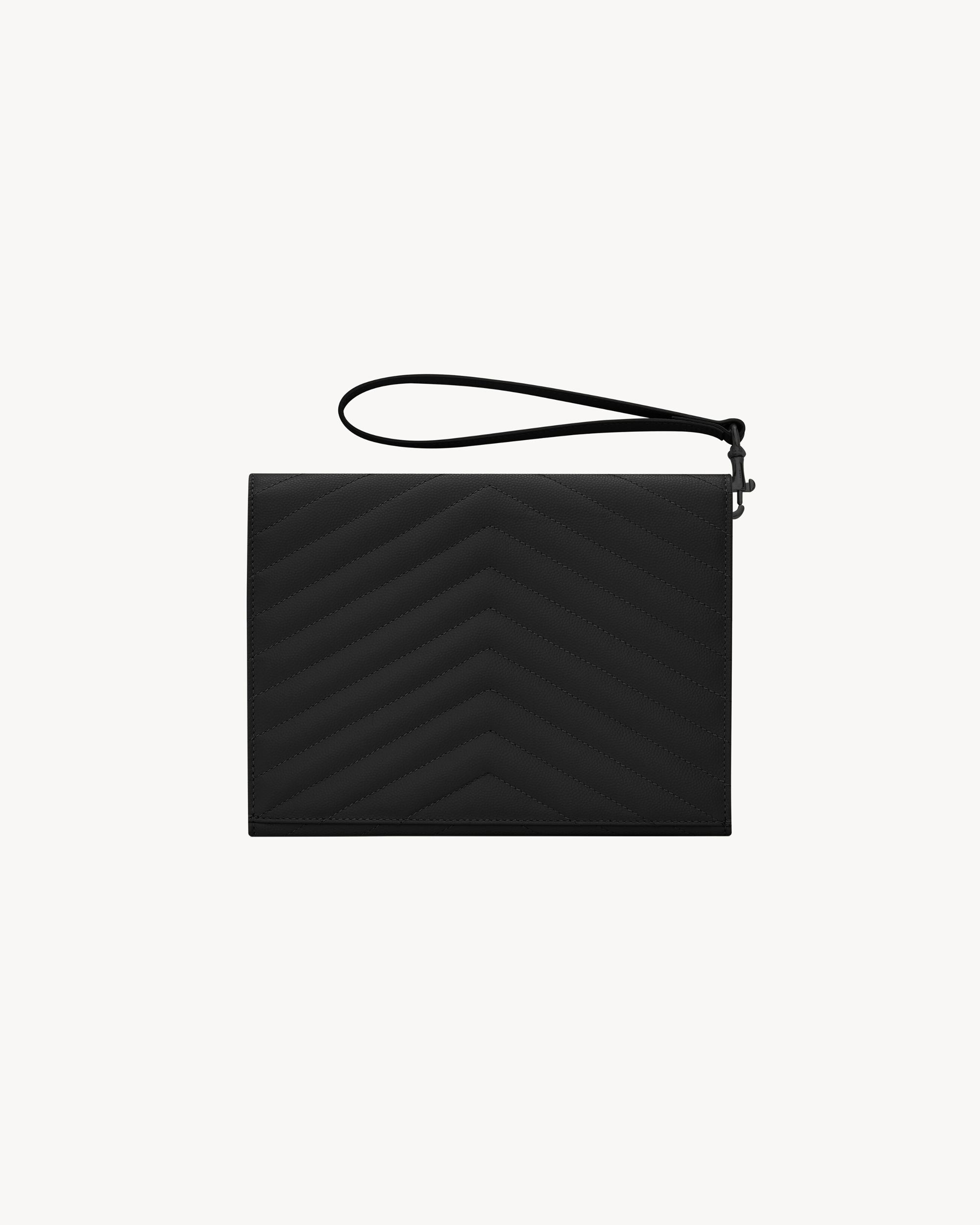 CASSANDRE MATELASSÉ FLAP POUCH IN GRAIN DE POUDRE LEATHER Product Image
