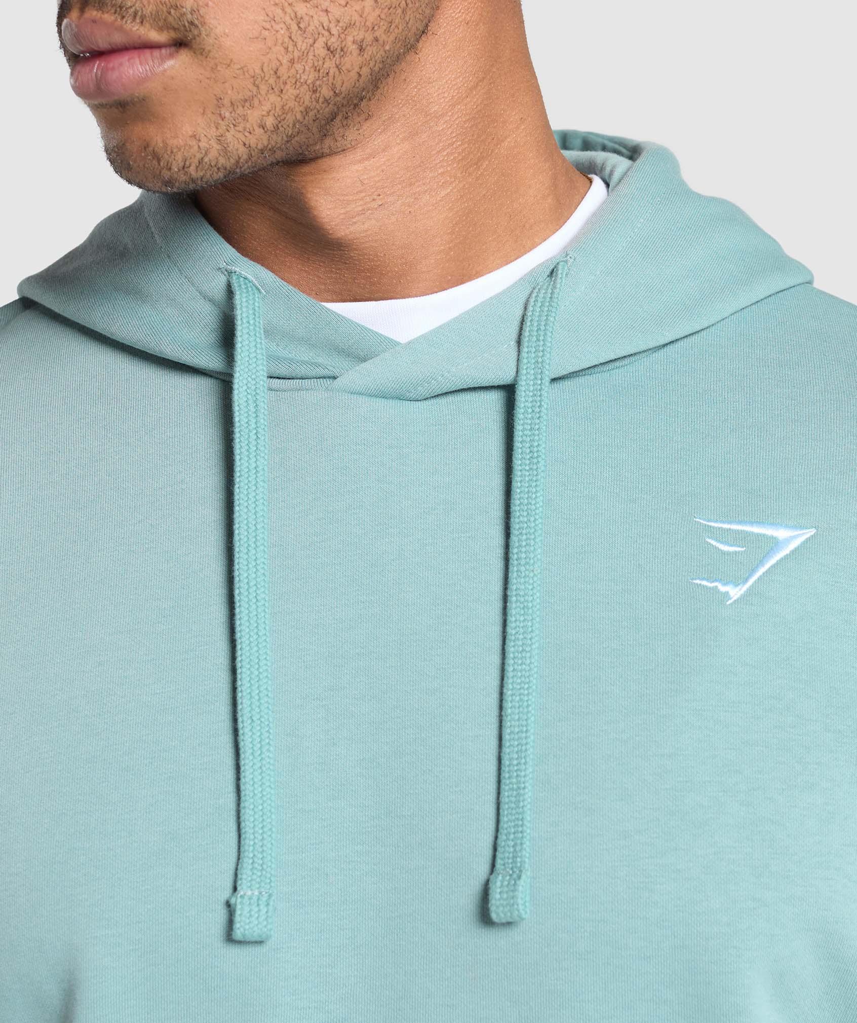 Gymshark Crest Oversized Hoodie - Rest Blue Male Product Image